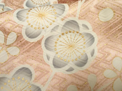 平和屋着物●豪華振袖 駒刺繍 佐賀錦 地紙花文 暈し染め 金糸 金彩 正絹 逸品 AABF3012cs
