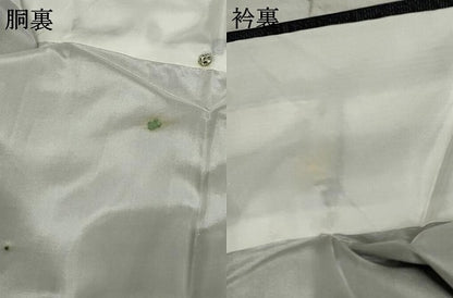 平和屋着物●本場大島紬 雲取り風景草花文 黒地 正絹 逸品 未使用 AABF3015cs