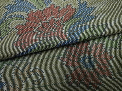 平和屋着物●本場大島紬 更紗花文 正絹 逸品 未使用 AABF3020cs