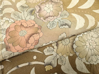 平和屋着物●訪問着 辻が花 暈し染め 金彩 銀通し地 正絹 逸品 AABF3024cs