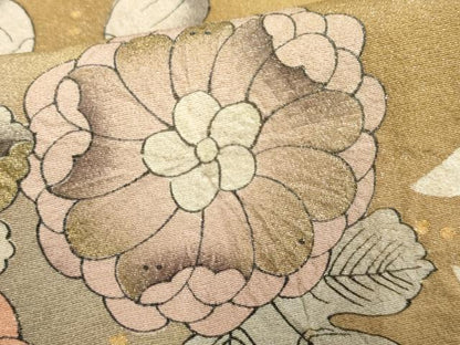 平和屋着物●訪問着 辻が花 暈し染め 金彩 銀通し地 正絹 逸品 AABF3024cs