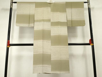 平和屋着物●長襦袢 袷 鹿の子横段文 暈し染め 正絹 逸品 未使用 AABF3028cs