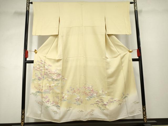 平和屋着物●名門・上野家 上野街子 清染居 色留袖 吉祥花松文 暈し染め 正絹 逸品 AABF3030cs