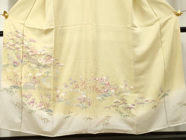 平和屋着物●名門・上野家 上野街子 清染居 色留袖 吉祥花松文 暈し染め 正絹 逸品 AABF3030cs