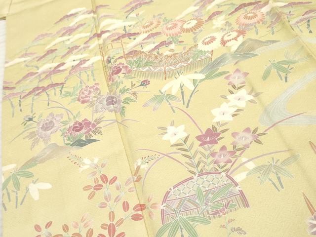平和屋着物●名門・上野家 上野街子 清染居 色留袖 吉祥花松文 暈し染め 正絹 逸品 AABF3030cs