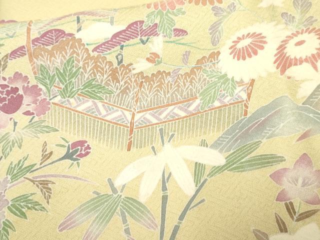 平和屋着物●名門・上野家 上野街子 清染居 色留袖 吉祥花松文 暈し染め 正絹 逸品 AABF3030cs