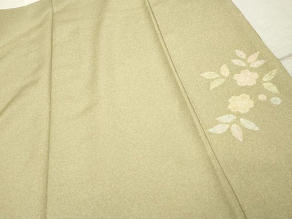 平和屋着物●訪問着 駒刺繍 地紙吉祥花松文 暈し染め 金彩 正絹 逸品 AABF3031cs