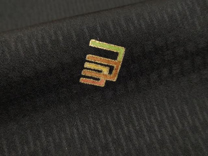 平和屋着物●上質な小紋 源氏香 黒地 金彩 正絹 逸品 AABF3033cs