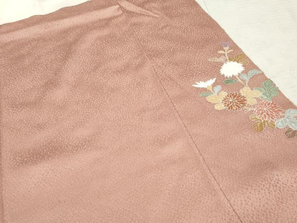 平和屋着物●訪問着 友禅 作家物 泰三 枝花文 正絹 逸品 AABF3036cs