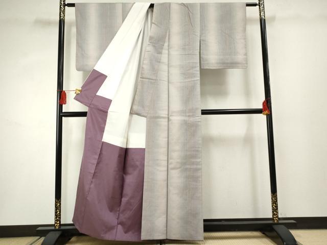 平和屋着物●紅花紬 米沢 新田英行 新田間道 霞間道 正絹 逸品 AABF3037cs