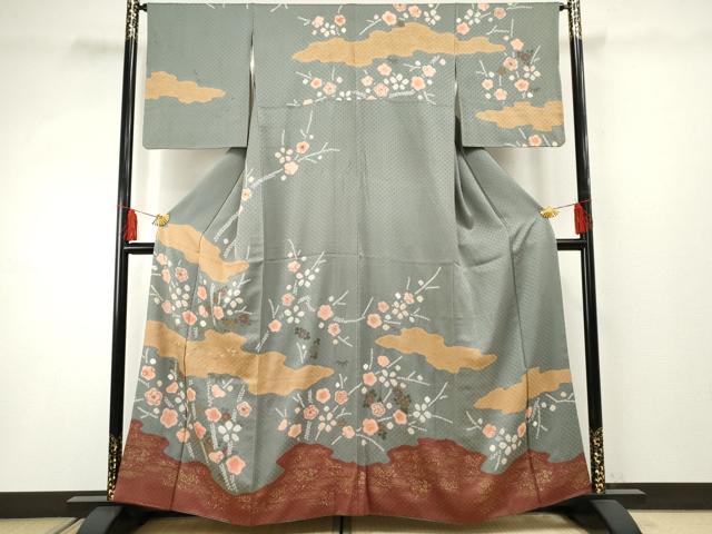 平和屋着物●訪問着 辻が花 絞り 金彩 正絹 逸品 AABF3039cs