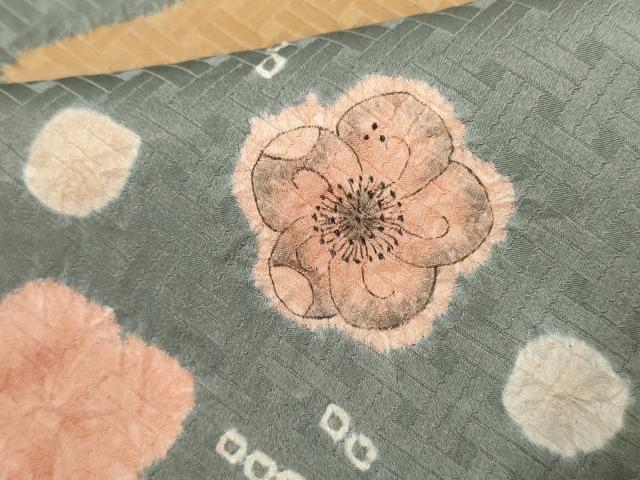 平和屋着物●訪問着 辻が花 絞り 金彩 正絹 逸品 AABF3039cs