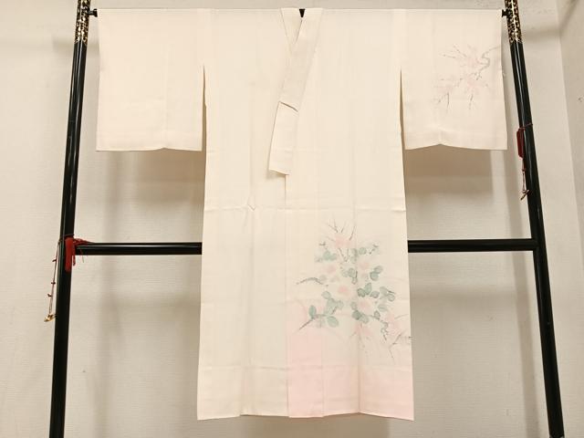 平和屋着物■長襦袢　無双仕立て　枝花文　暈し染め　正絹　逸品　AABF3098ph