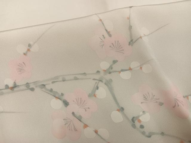 平和屋着物■長襦袢　無双仕立て　枝花文　暈し染め　正絹　逸品　AABF3098ph