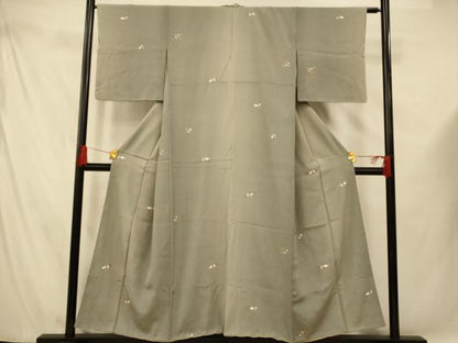 平和屋着物■上質な小紋 南天文 暈し染め 金銀彩 正絹 逸品 AABF3131fw
