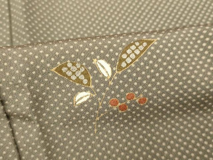 平和屋着物■上質な小紋 南天文 暈し染め 金銀彩 正絹 逸品 AABF3131fw