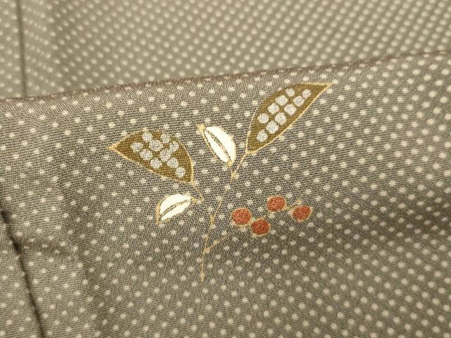 平和屋着物■上質な小紋 南天文 暈し染め 金銀彩 正絹 逸品 AABF3131fw