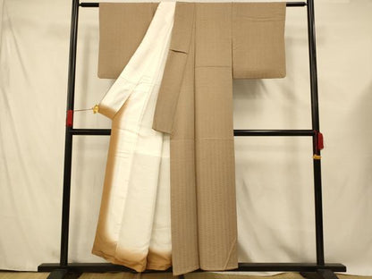 平和屋着物■江戸小紋 松菱文 正絹 逸品 AABF3134fw