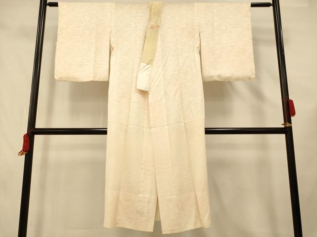 平和屋着物■長襦袢 無双仕立て 草花地紋 暈し染め 正絹 逸品 AABF3157fw