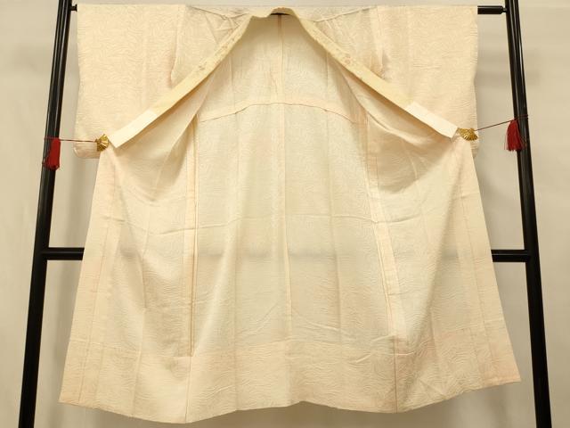 平和屋着物■長襦袢 無双仕立て 草花地紋 暈し染め 正絹 逸品 AABF3157fw