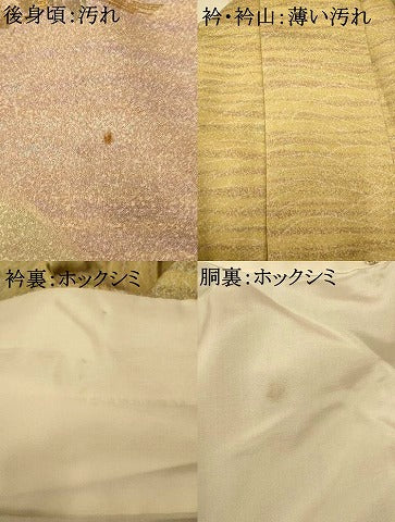 平和屋着物■訪問着 刺繍 花唐草文 金糸 金彩 正絹 逸品 AABF3158fw