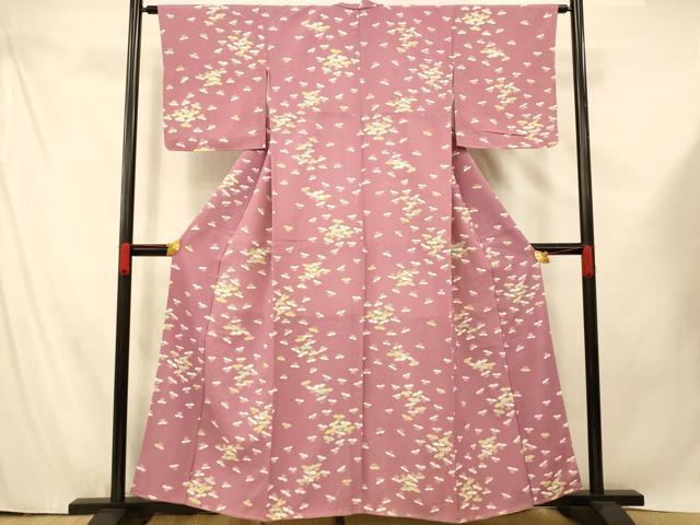 平和屋着物■上質な小紋 舞花文 正絹 逸品 AABF3159fw