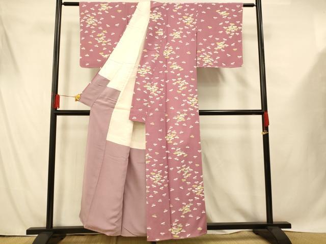平和屋着物■上質な小紋 舞花文 正絹 逸品 AABF3159fw