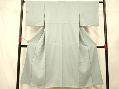 平和屋着物■上質な色無地 霞地紋 秘色色 正絹 逸品 AABF3170fw