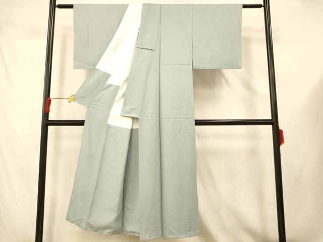 平和屋着物■上質な色無地 霞地紋 秘色色 正絹 逸品 AABF3170fw