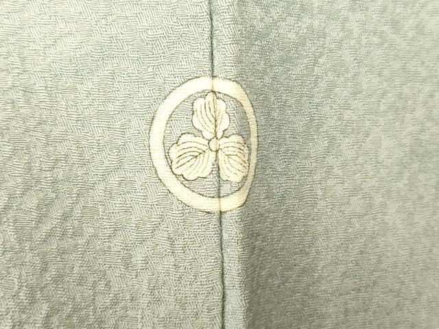 平和屋着物■上質な色無地 霞地紋 秘色色 正絹 逸品 AABF3170fw
