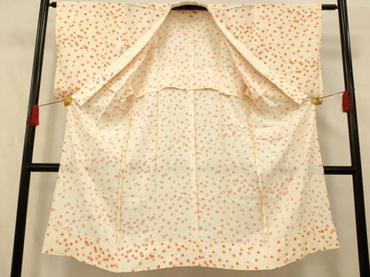 平和屋着物■長襦袢 無双仕立て 舞花文 正絹 逸品 AABF3176fw