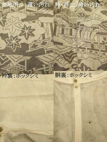 平和屋着物■上質な紬 風景文 正絹 逸品 AABF3180fw