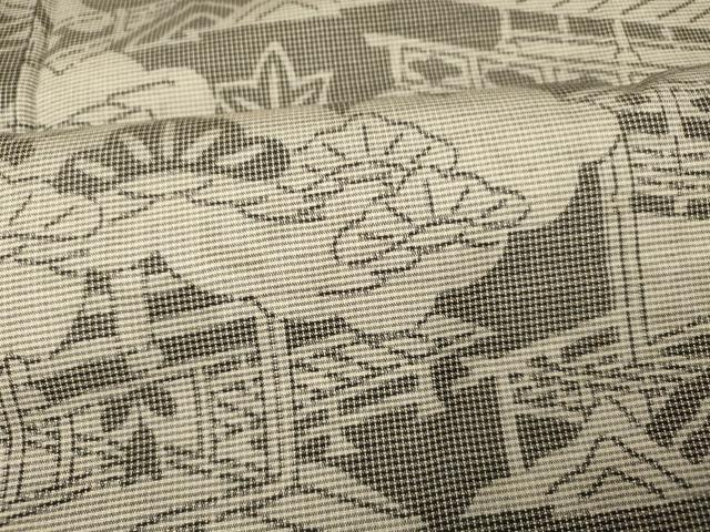 平和屋着物■上質な紬 風景文 正絹 逸品 AABF3180fw