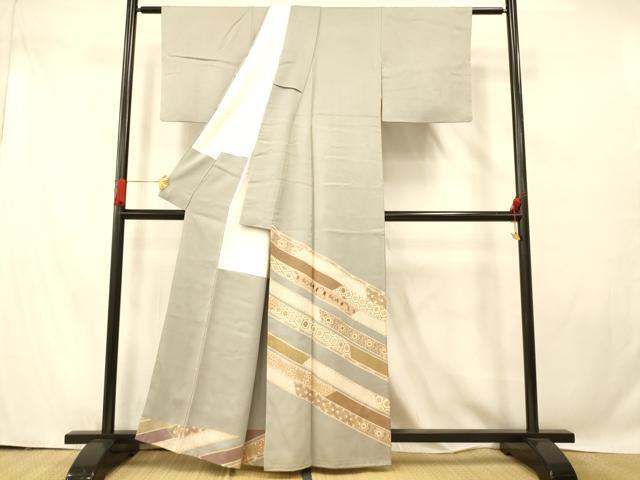 平和屋着物■豪華色留袖　刺繍　吉祥花文　金彩　正絹　逸品　AABF3184fw