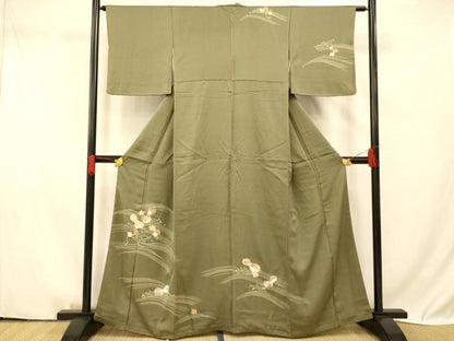 平和屋着物■訪問着 駒刺繍 瓢箪 流水文 金銀彩 正絹 逸品 AABF3194fw