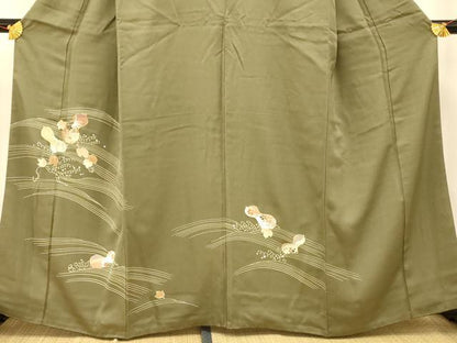 平和屋着物■訪問着 駒刺繍 瓢箪 流水文 金銀彩 正絹 逸品 AABF3194fw