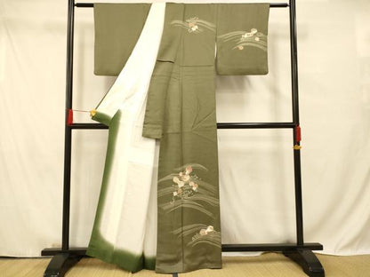 平和屋着物■訪問着 駒刺繍 瓢箪 流水文 金銀彩 正絹 逸品 AABF3194fw