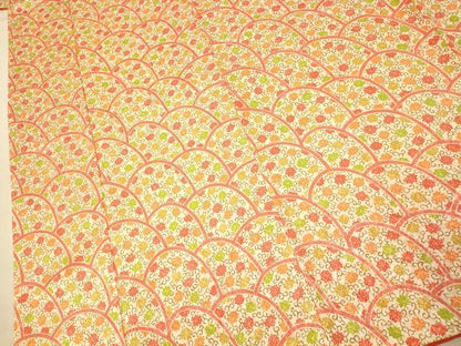 平和屋着物■上質な小紋 花唐草青海波文 正絹 逸品 AABF3198fw