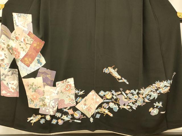 平和屋着物■豪華黒留袖　花鳥宝尽くし文　金彩　正絹　逸品　AABF3200fw