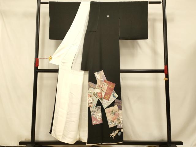 平和屋着物■豪華黒留袖　花鳥宝尽くし文　金彩　正絹　逸品　AABF3200fw