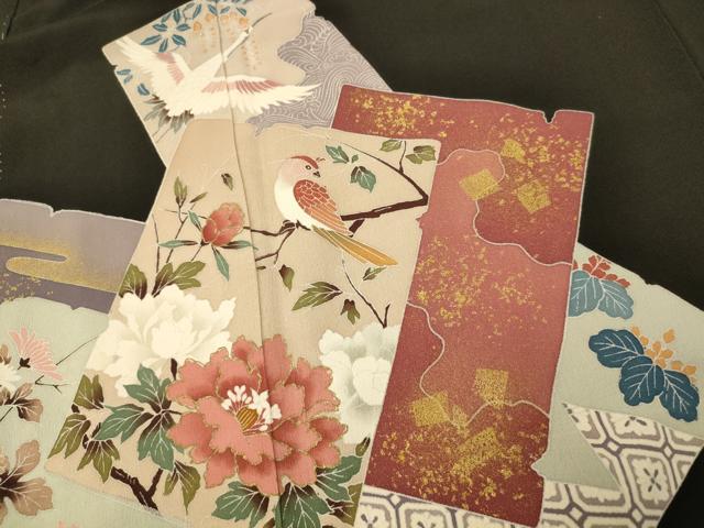 平和屋着物■豪華黒留袖　花鳥宝尽くし文　金彩　正絹　逸品　AABF3200fw