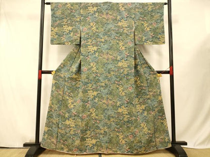 平和屋着物■上質な小紋 風景文 正絹 逸品 AABF3214fw