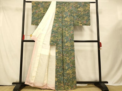 平和屋着物■上質な小紋 風景文 正絹 逸品 AABF3214fw
