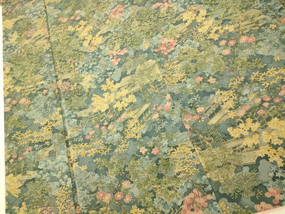 平和屋着物■上質な小紋 風景文 正絹 逸品 AABF3214fw