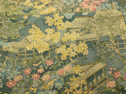 平和屋着物■上質な小紋 風景文 正絹 逸品 AABF3214fw