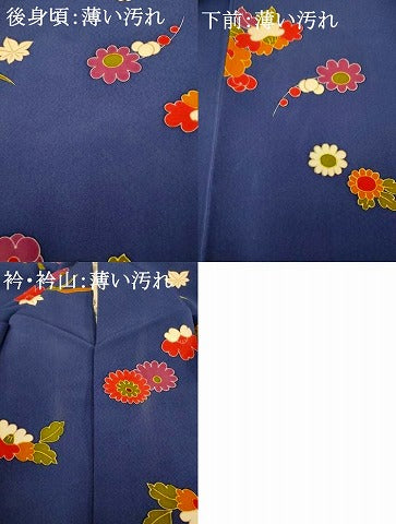 平和屋着物■上質な小紋 草花文 金彩 正絹 逸品 AABF3221fw