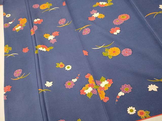 平和屋着物■上質な小紋 草花文 金彩 正絹 逸品 AABF3221fw