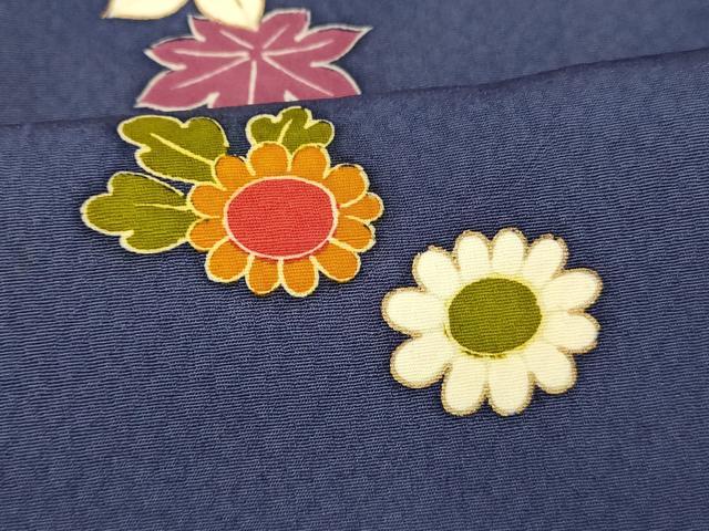 平和屋着物■上質な小紋 草花文 金彩 正絹 逸品 AABF3221fw