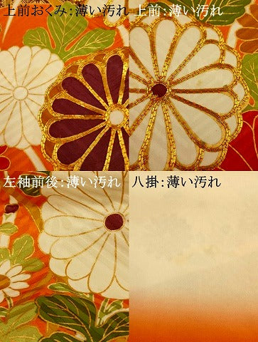 平和屋着物■豪華振袖　駒刺繍　吉祥枝花文　金彩　正絹　逸品　AABF3234fw