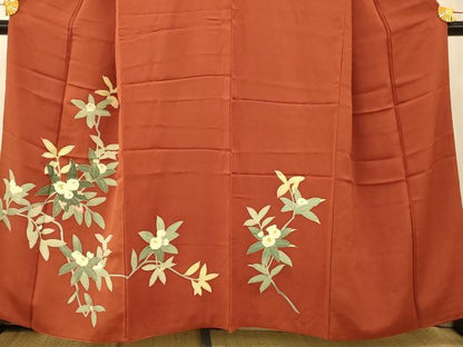平和屋着物■訪問着 枝花文 金彩 正絹 逸品 AABF3235fw